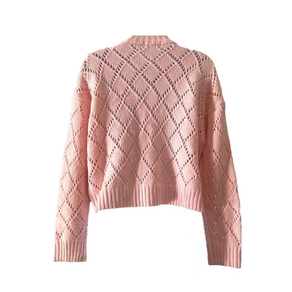 Woven Heart Pink Cardigan with floral details Size XS - Picture 2 of 8